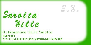 sarolta wille business card